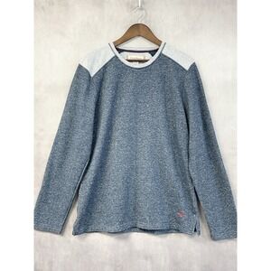 Tommy Bahama Mens Sweatshirt Large Blue Crewneck Pullover Cotton Blend Casual